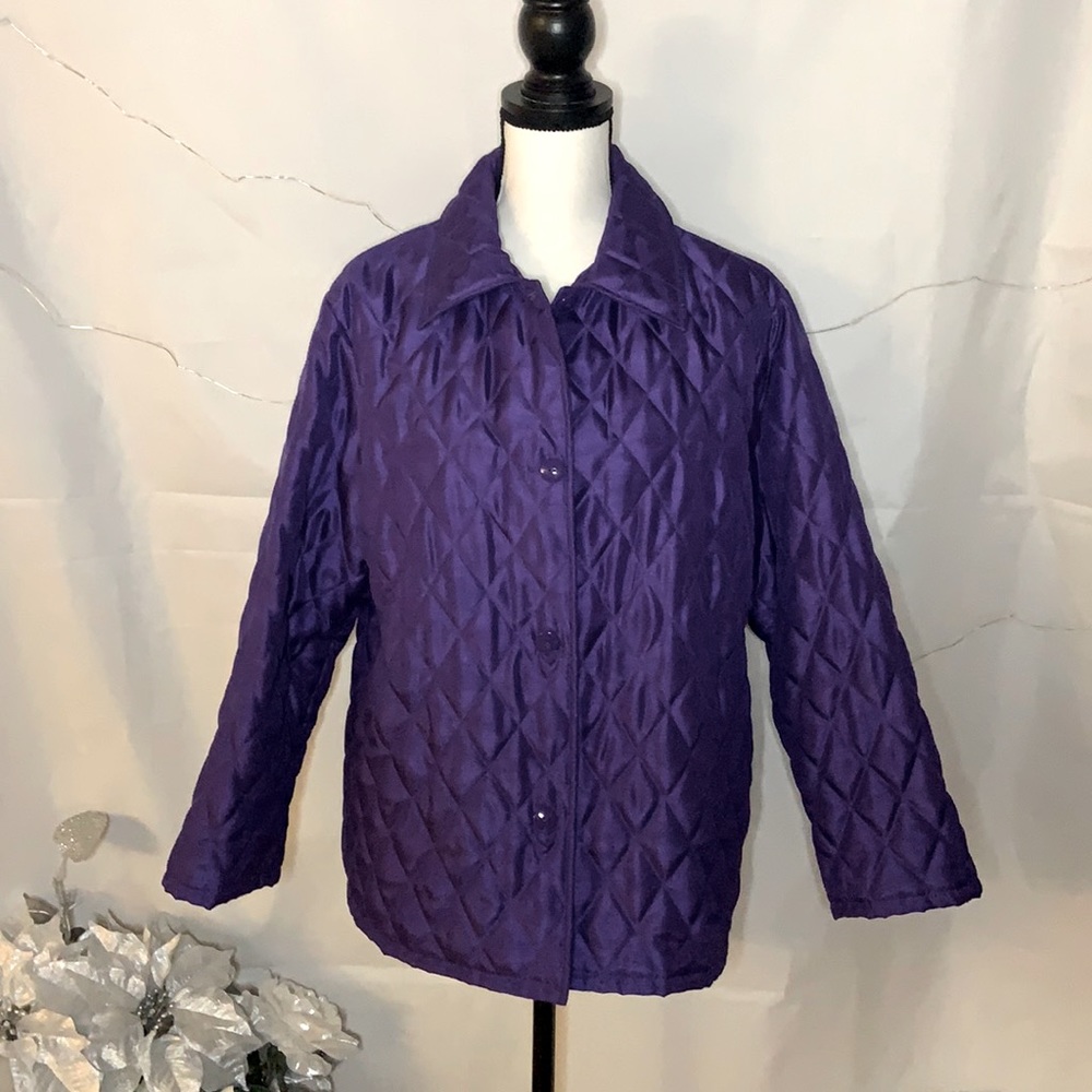Purple quilted coat